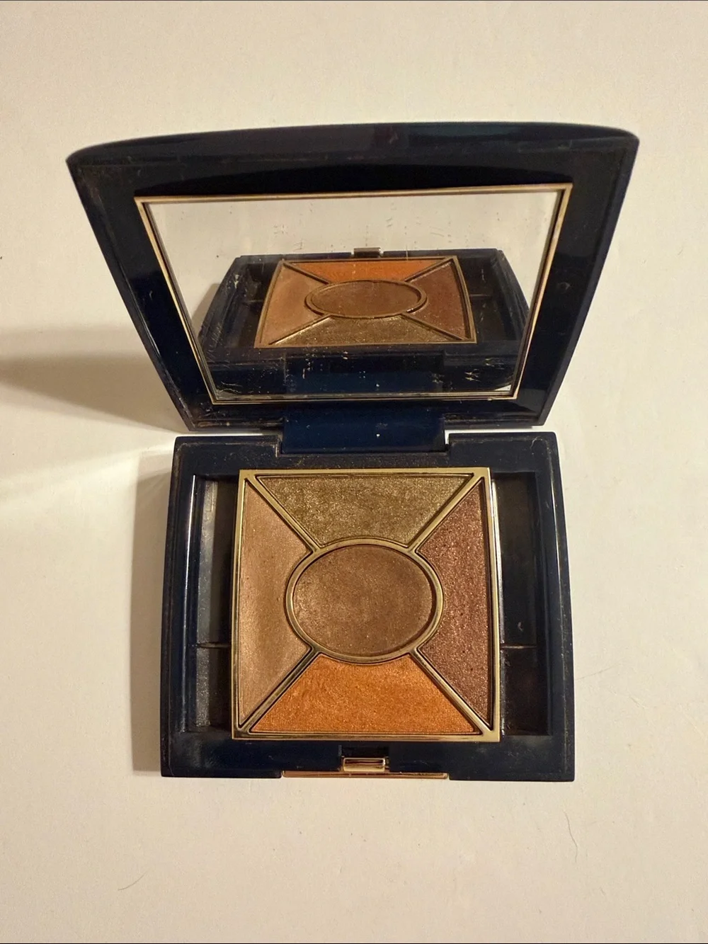 Dior Glossy Navy Compact 5 Colors Eyeshadow with Gold Logo